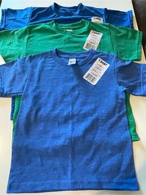 Youth Basic Crewneck T-Shirt - Blue & Green - Unbranded